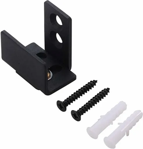 Floor guide - Wall guide - Door guide - Door guide - Steel - Black - Wall mounting - for sliding doors, shed doors