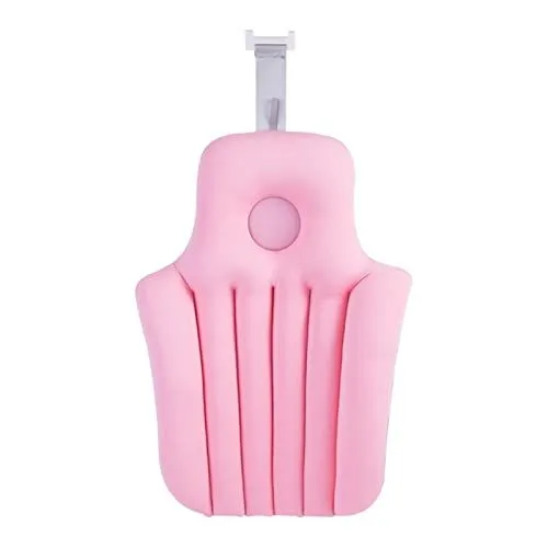 Bath Pillows, Quick Dry Ergonomic Headrest Cushion,Bathtub Pillow for Head Neck Shoulder and Back Support (pink-28x13.4 in)