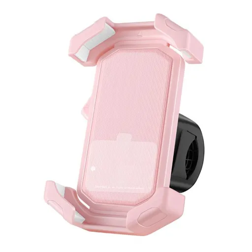 Adjustable Motorcycle Phone Holder With Silicone Protection For Secure Locking, for Vehicle Maintenance and Replacement, Pink