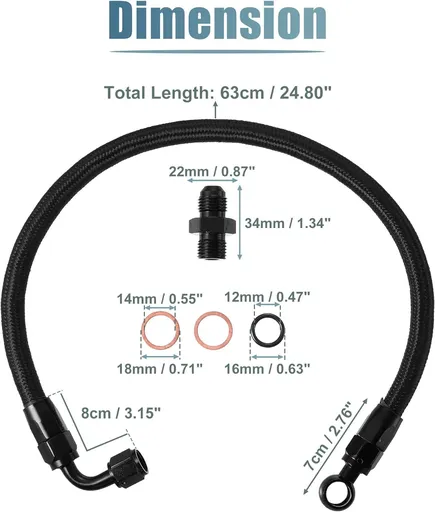 Car Braided Fuel Line Hose CRX CR-V for B/D Series D15 D16 B16 B18 B20 B16A B18C Braided Fuel Line Oil Hose