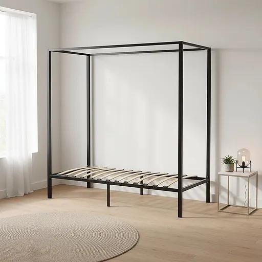 4 Four Poster Single Bed Frame