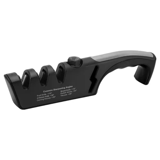 Knife Sharpener Diamond Black Ergonomic Multifunctional Adjustable 3 Stages Kitchen Tool Black