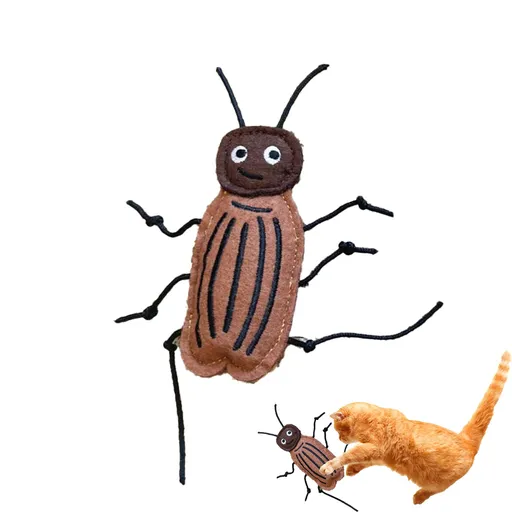Strange Insect Series, Lovely Cat Nip Toys for Indoor Cats, Improves The Happiness of Cats and Kittens of All Breeds (Cockroach)