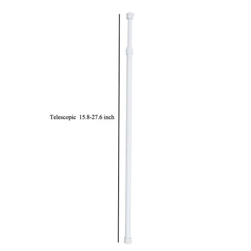 Spring Tension Curtain Rod for Windows 15.8 to 27.6 Inch, Adjustable Spring Tension Rod No Drilling, Sturdy Closet Rod, Durable and Easy to Install