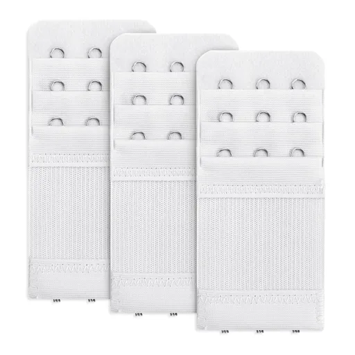 3 Pieces Bra Extenders 3 Hook 3 Row Lady's Soft Bra Extension Strap Comfortable Bra Extender for Women