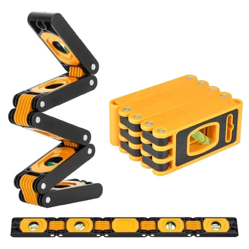 Foldable Aluminum Level Tool High Accuracy Measurement Rustproof Compact Storage Suitable For Carpentry And Renovations