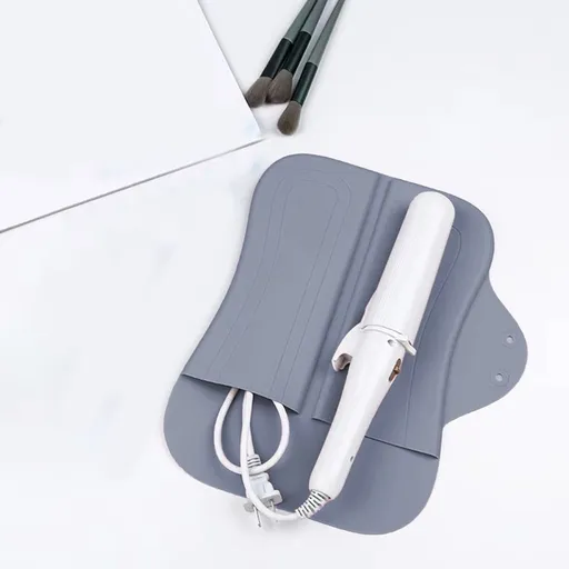 Silicone Heat Resistant Mat Pouch For Hair Straightener, Curling Iron And Flat Iron, Portable Travel Mat And Cover For Hair Styling Tools