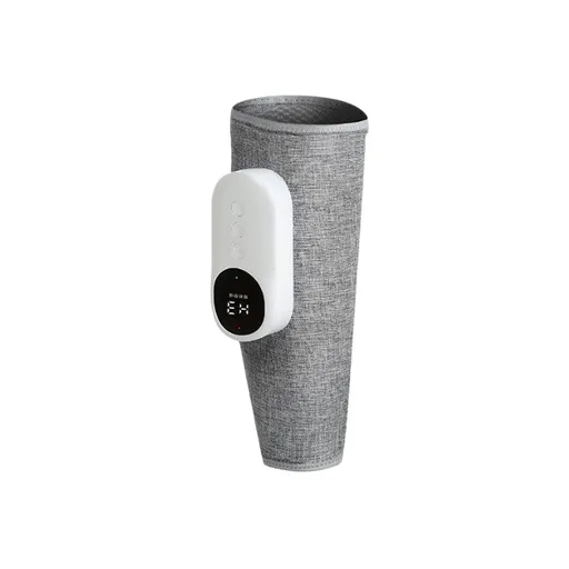 Grey（1 pack）Wireless Air Compression Leg Calf Massager with Heat - Rechargeable Kneading Relaxation Wrap for Sore Muscles, Travel, Home and Office Use, Portable Design with Multiple Modes