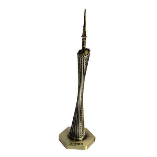 China Tower Ornament Souvenirs of China Guangzhou Tower Model Travel Metal fine craft make it not easy to rust and fade.
