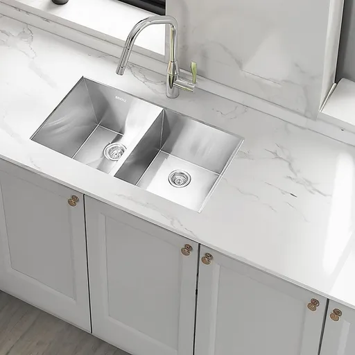 820x457mm Handmade 1.2mm Stainless Steel Undermount Topmount Kitchen Laundry Sink with Waste
