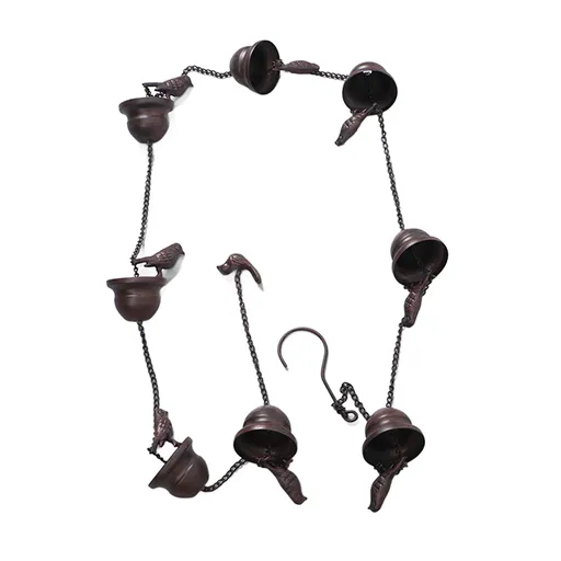 Rain Chain Outdoor Mobile Birds Cup Rain Chain Decorative Replacement for Gutters Downspouts