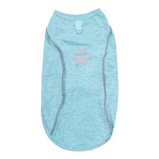 Lele Meow Reflective Vest Dog Clothes Poly Cotton Traction buckle reflective strip vest-light blue Xl back length 44 bust 54 neck circumference 40