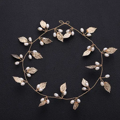 1pc Leaf Soft Chain Headband Hair Decorations Headwear Alloy Leaf Wedding Headwear Alloy Leaf Headwear Bride Headband