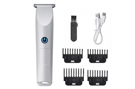 Cordless Hair Clippers for Men Trimmers Set with 4 Guide Combs Rechargeable - White