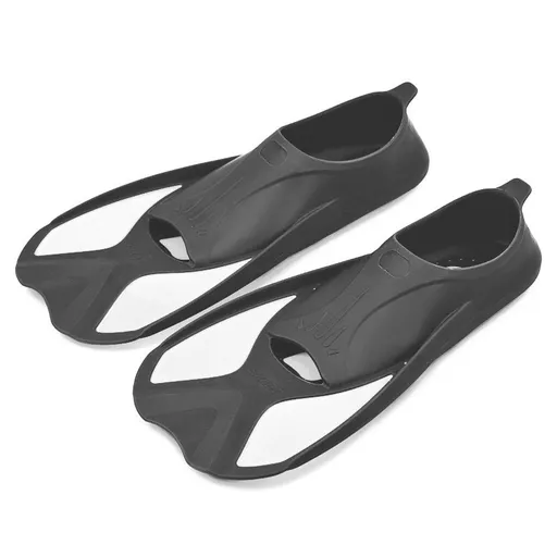 Swimming Training Flippers Snorkeling Adult Diving Frog Shoes Short Scuba Fins Water Sports Equipment - White XL
