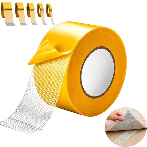 Heavy-Duty Double Sided Tape - Waterproof High-Tack Adhesion, Residue-Free Removal for Carpet, Wall, Glass & DIY Crafts