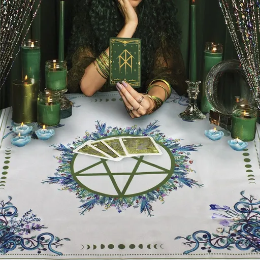 Mystical Altar Tarot Card Tablecloth for Spiritual Seekers Tarot Card Tablecloth For Spiritual Seekers Suitable For Beginners