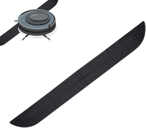 Threshold ramp - 68 × 5 cm - Threshold ramp for robot vacuum cleaner - Rubber ramp - Threshold ramp - Ramp - Threshold plate - Adjustable - Ramp - for robot vacuum cleaners, wheelchairs, doorways and bathrooms - Black
