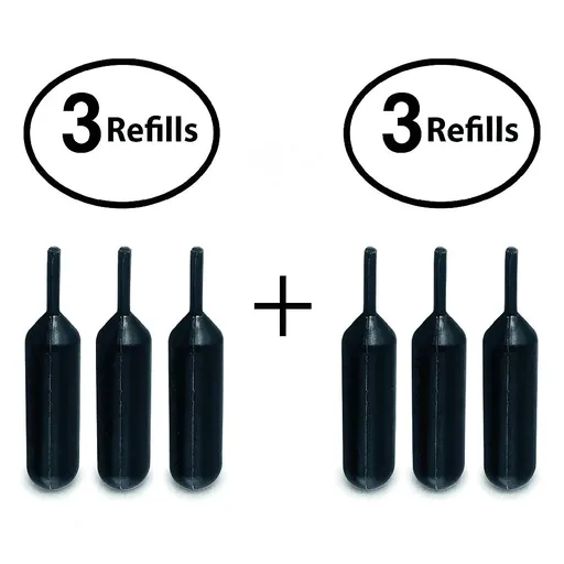 Set of Two- 3-Pack Refills for Confidential Identity Theft Protection Roller Stamp Wide (2 Refill Sets)