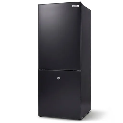 GECKO 139L Upright Portable Fridge / Freezer, 12V/24V for Motorhome, Tiny Home, Off-grid and Caravan, Black