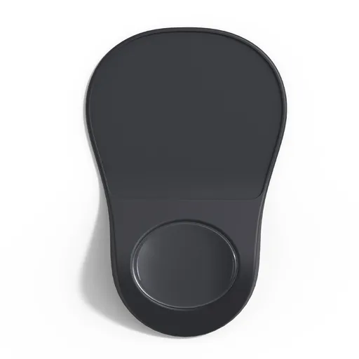Black Ergonomic Mouse Pad with Wrist Rest Support Soft Silicone Concave Groove Design 32.5cm Non-Slip Mat for Home Office & Gaming
