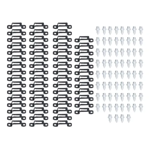 60 Set 2in 1 Furniture Concealed Connector Slide Buckle Fastener for Cabinet Wardrobe Combination AccessoriesHalf Pass
