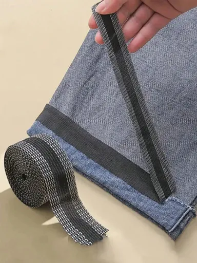 10M Self-Adhesive Fabric Trims for Pants – No Sewing Pants Leg Hem Shortening Patches, Durable Solid Colors, Easy to Use Hem Adjusters for All Seasons