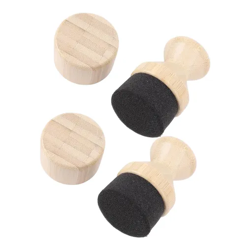 2 Pack Cutting Board Oil Wax Applicator Bambusoideae Sponge Oil Applicator Scrub Brush Set for Wooden Spatula Spoon and Other Utensils