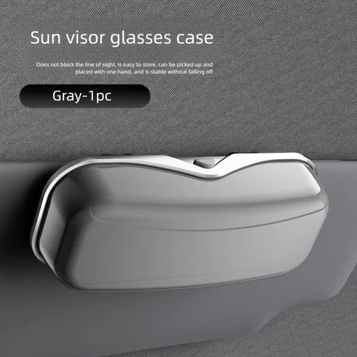 Car Travel Three-Piece Set: Push-Open Eyeglass Case, Universal Storage Case, and Secure Organizer—Complete On-the-Go Storage, Peace of Mind Every Journey(Grey)