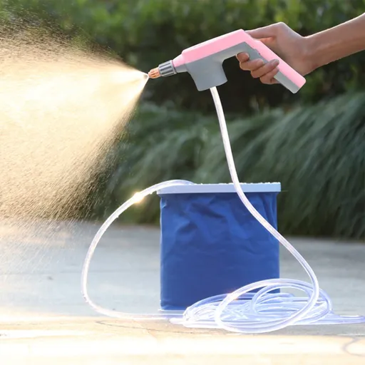 Foam Sprayer, High Pressure Sprayer Pump Spray Bottle Car Cleaning Sprayer for Car Washing, Window Cleaning, Courtyard Sweeping, Flower Watering, Home Electric Pressurized Nozzle Blue