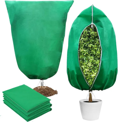 Winter Plant Frost Protection Covers 120x180cm Green 2 Pack Durable Garden Tree Shrub Cold Weather Shield