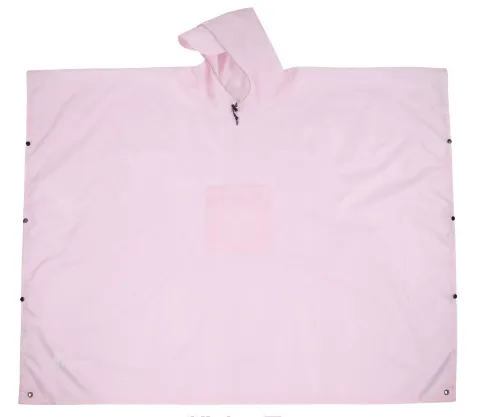 Pink 3-in-1 Waterproof Rain Poncho - Lightweight Hooded Raincoat, Ground Tarp & Emergency Shelter for Hiking, Camping, and Outdoor Survival