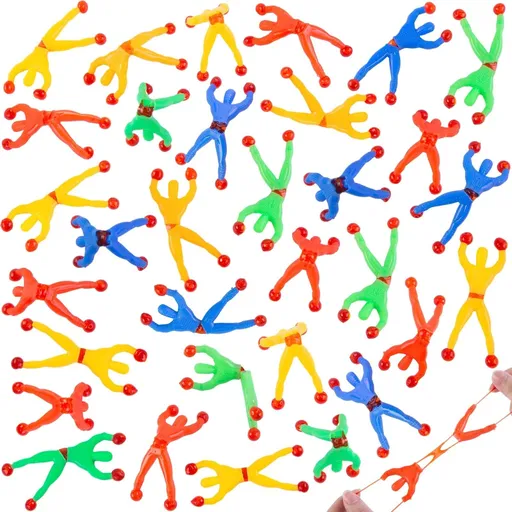 50PCS Stretchy Wall Climbers, Sticky Wall Climbers Sticky Toy, Party Favor Set for Kids, Easter Basket Egg Stuffers for Kids
