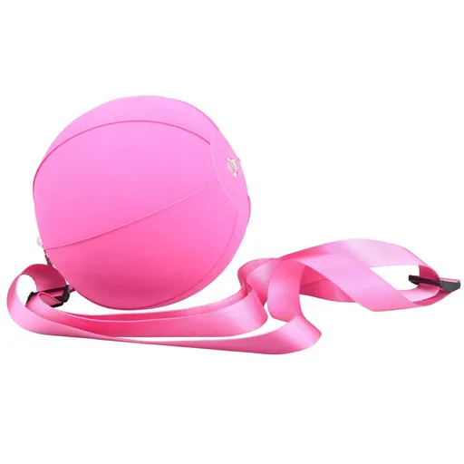 Golf Swing Trainer Inflatable Practice Aid with Adjustable String Portable Golf Training Equipment - Pink
