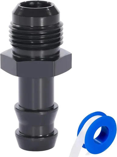 10AN Male Flare to 5/8 Hose Barb Straight Fitting Adapter Aluminum Black, Push Hose Barb Fitting Adapter