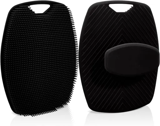 2 Pieces Silicone Body Scrubber for Men, Silicone Face Wash Brush, Silicone Scrubber for Skin Care, Cleaning and Exfoliating, Easy to Lather