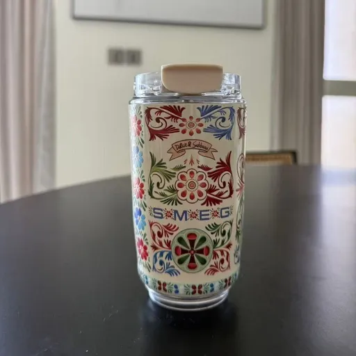 Portable Insulated Travel Coffee Cup, Leak Proof Flip Lid Tumbler, Reusable Drinking Cup for Car Commute, Travel, Office-Sicilian Cream