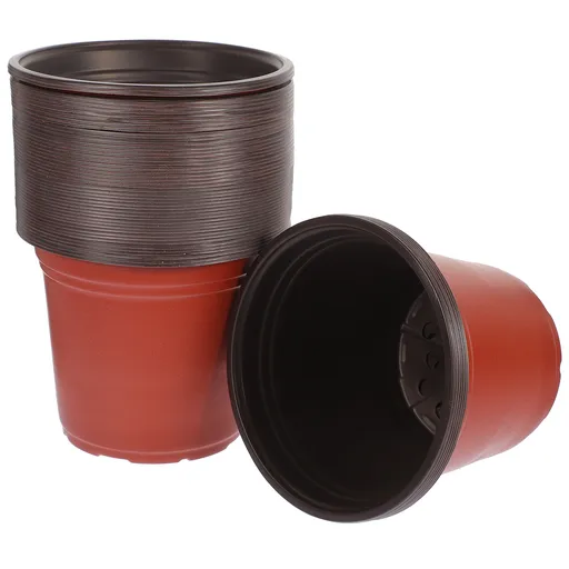 Worgeous 50 Pcs Large Plastic Planter Pots for and Plants, Garden Starter Containers