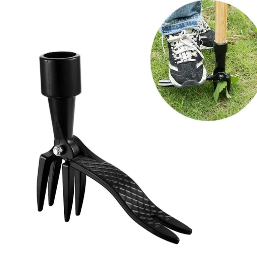 The Original Stand Up Weed Puller Tool with Long Handle - Made with Real Bamboo & 4-Claw Steel Head Design - Easily Remove