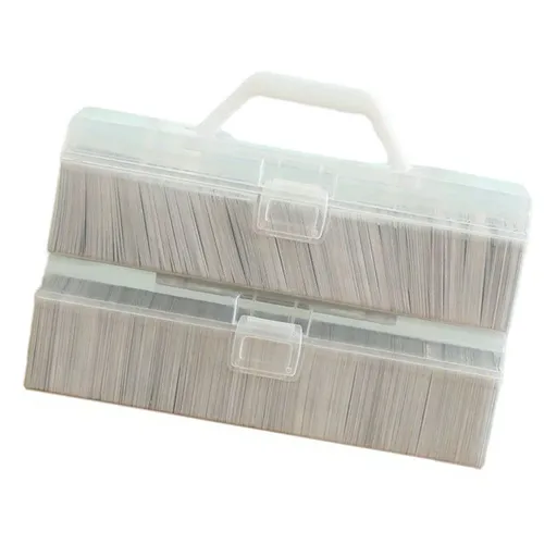 Game Card Organizer Plastic Handheld Flip Lid Large Capacity Transparent Trading Card Storage Box for Home Office