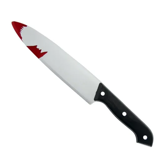 2pcs Halloween costume party game performance supplies, prank horror plastic props, sharp knives, kitchen knives with bloody knives