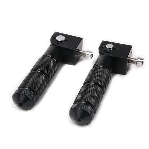 Universal Motorcycle Bicycle Folding Foot Pegs 90 Degree Foldable Electric Motorbike For Passenger Footrests Rearsets Rear Set Footpegs foot Rest Pedals M8 Install Bolts