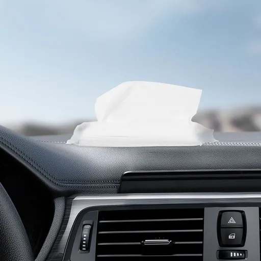Car Tissue Soft White Paper Sun Visor Design for Easy Access
