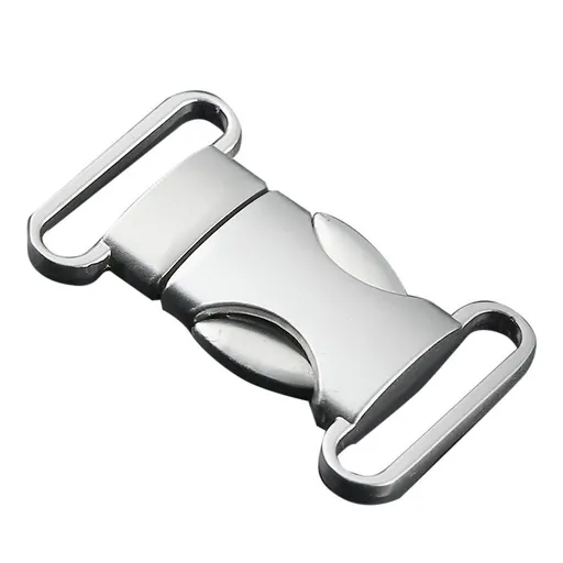 2PCS，Stainless Steel Metal Webbing Buckle, Quick Side Release Climbing Hook for Sewing Backpack Strap Nylon Webbing Belt