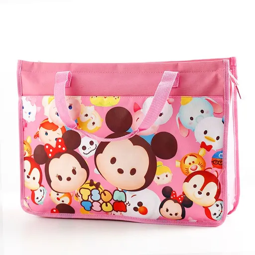toolesia Nylon Art Bag A3 Sketch Board Storage Cube No. 16 powder Mickey multi-head 45 long * 11 wide * high 33.5CM