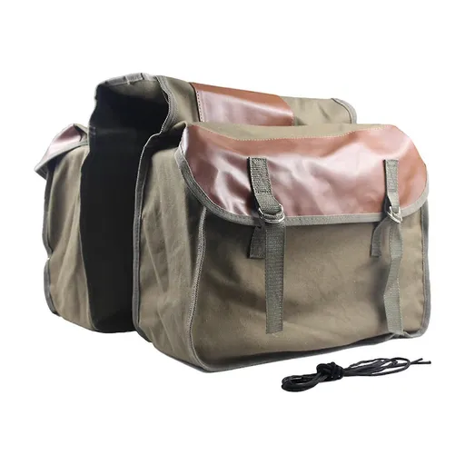 Double Side Bike Saddle Bag Cycling Bike Carrier Cargo Bag Storage Pouch Bike Trunk Bag Waterproof for Traveling Commuting - Camel