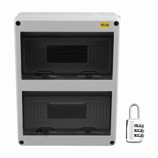 HT series 24WAY IP65 waterproof distribution box outdoor ABS electrical lockable circuit breaker