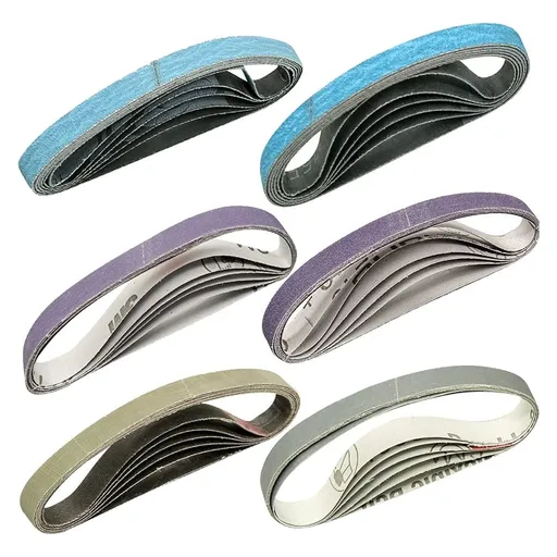 36 Pieces 1/2 Inch X 12 Inch Sanding Belts Red Color Cutter Sharpening Sanding Belt For Machinery And DIY Projects