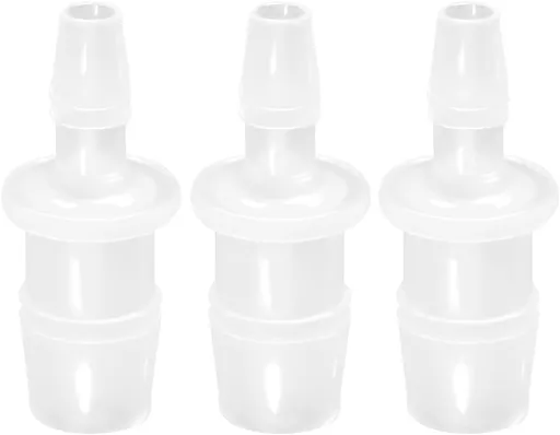 Plastic Hose Barb Reducer Pipe Fittings, 1/2" to 1/4" Hose ID Connectors Joint Splicer Mender Adapter Union Boat Water Air Aquarium O2 Fuel (Pack of 3)