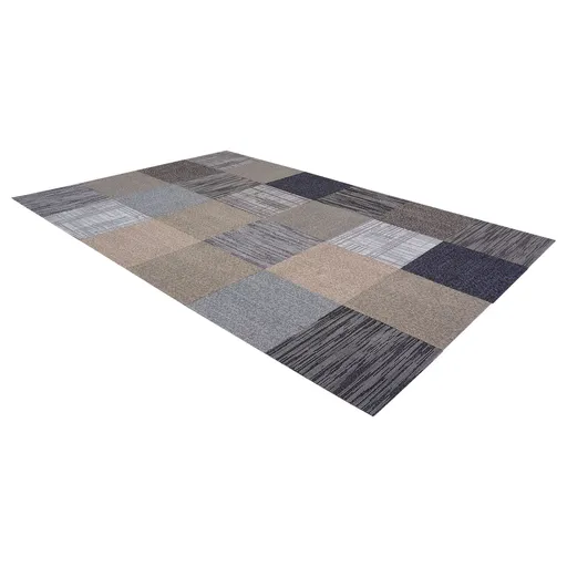 Carpet Tiles Reusable 508 x 508 mm, 24 PCS Modular Carpet Square Rug, Commercial Floor Soft Padded for Seamless Cover 6.2㎡, Easy DIY Replacement for Living Room Bedroom Office Indoor, Multicolor